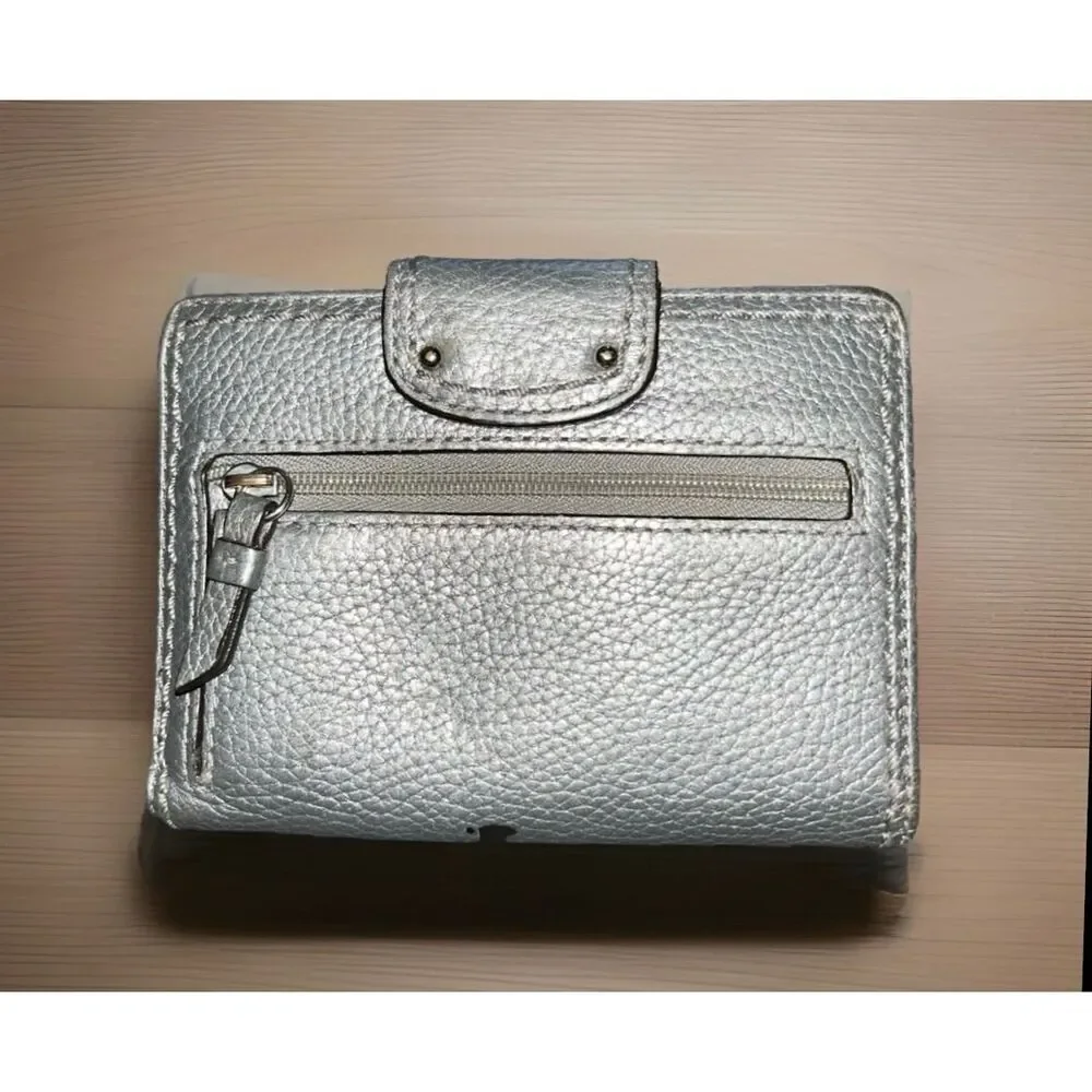 Coach Metallic Pebbled Leather Crossbody Purse & Wallet Set J1168-F16533